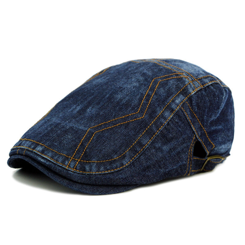 The Harland – Flat Cap (Denim Rivet)