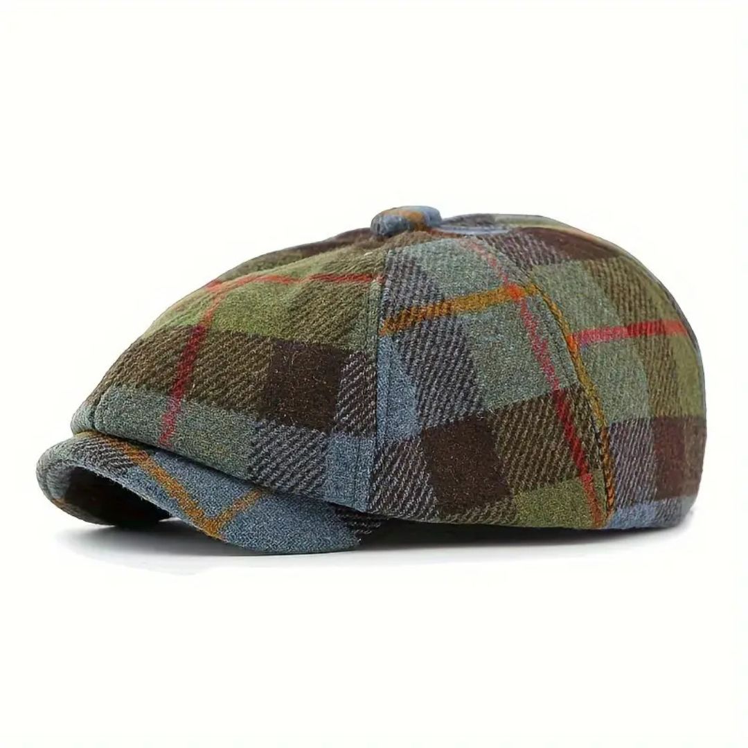 Fulton Plaid Newsboy Cap