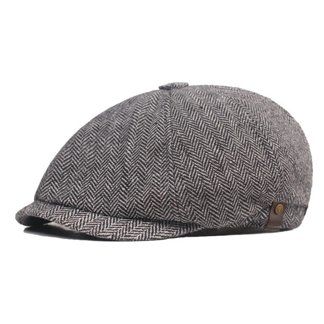 Hatter Herringbone Newsboy Cap