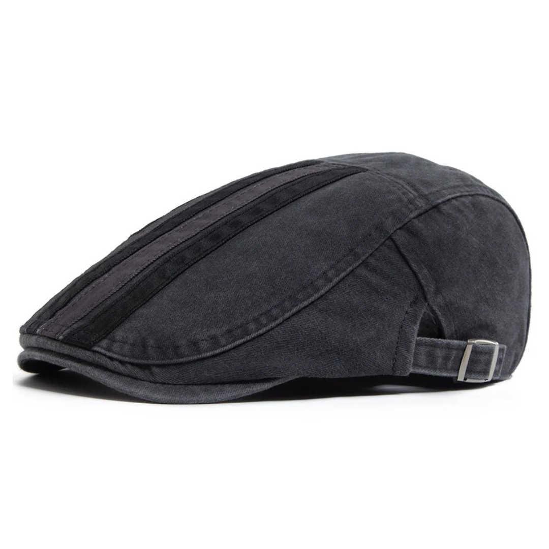 Hudson Stripe Flat Cap