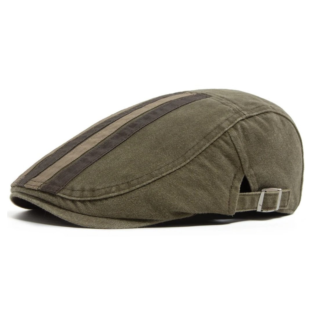Hudson Stripe Flat Cap