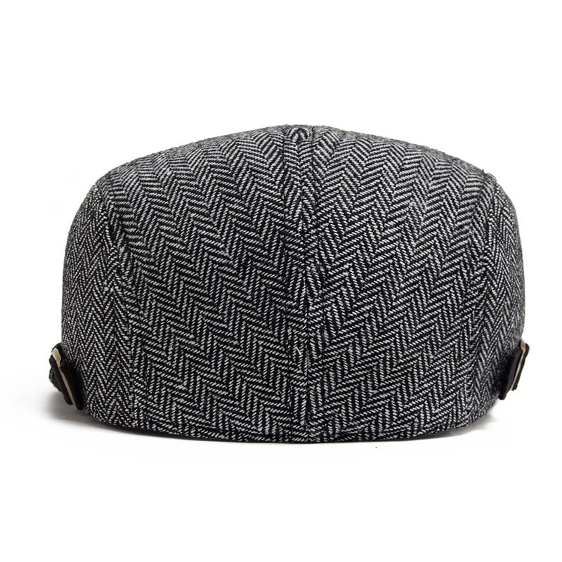 Kent Herringbone Flat Cap