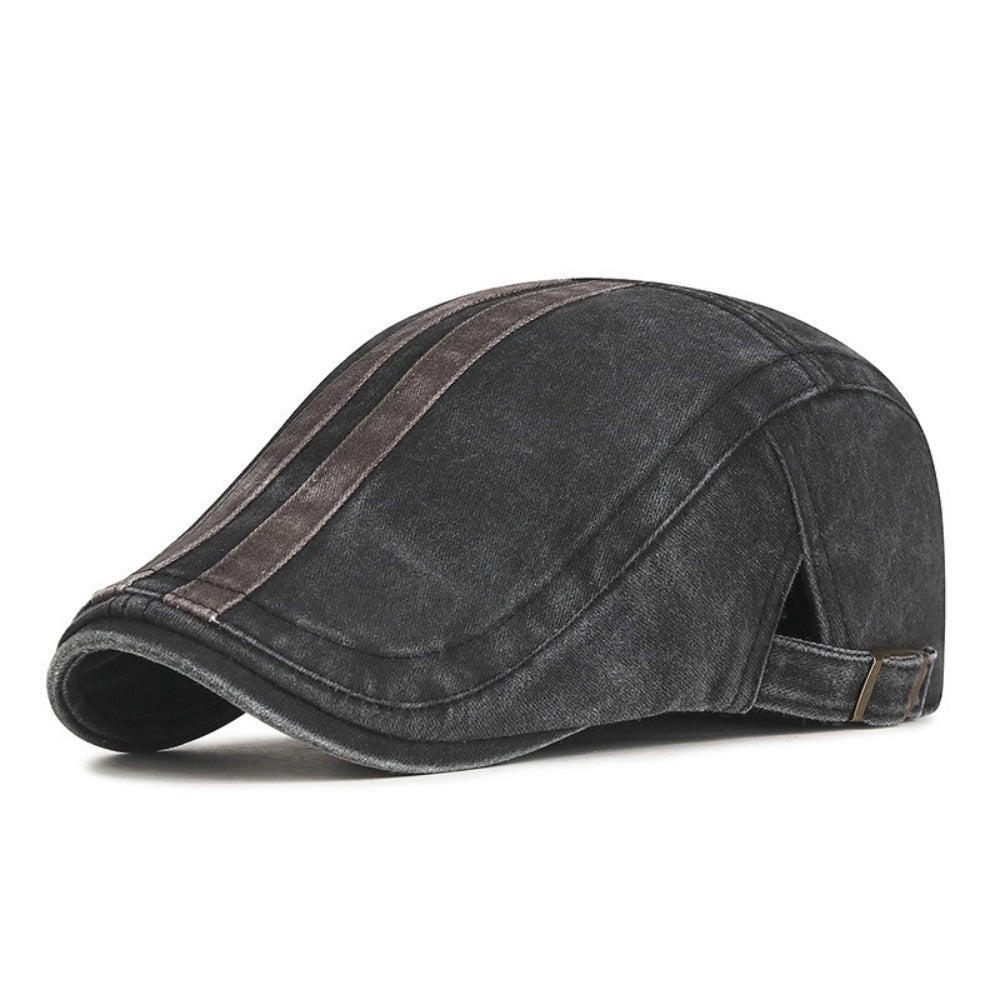 The Fletcher – Flat Cap (Denim Stripe)