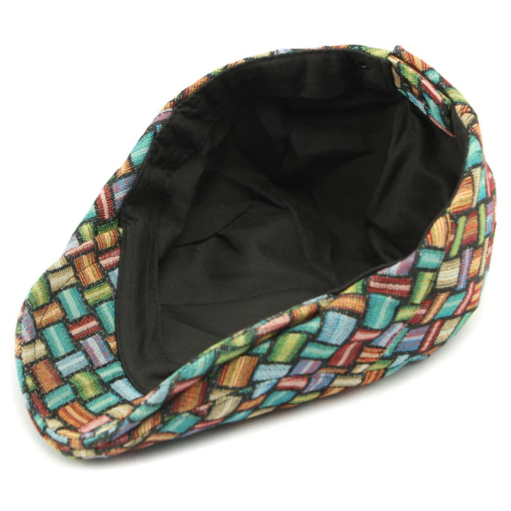 HT4733 Mens Berets Women Spring Autumn Hat Vintage Plaid Artist Painter Beret Hat Adjustable Ivy Flat Cap Male Female Beret Caps