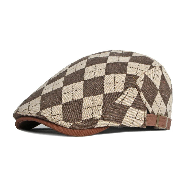 Pembroke Check Flat Cap