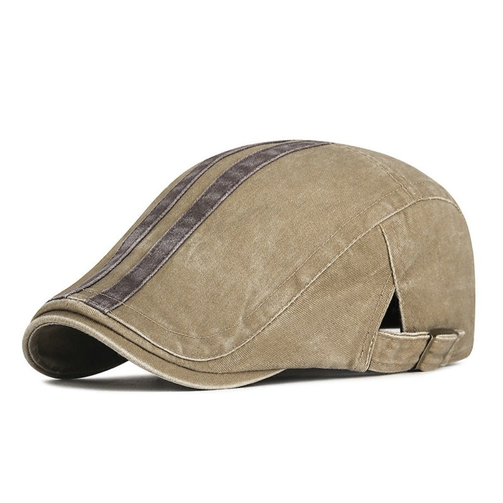 The Fletcher – Flat Cap (Denim Stripe)