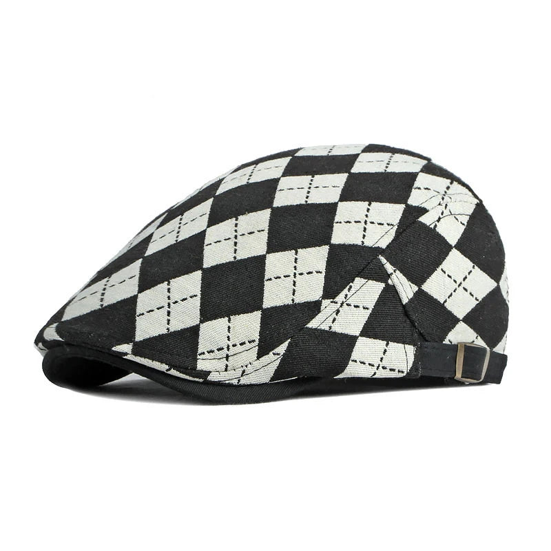 Pembroke Check Flat Cap