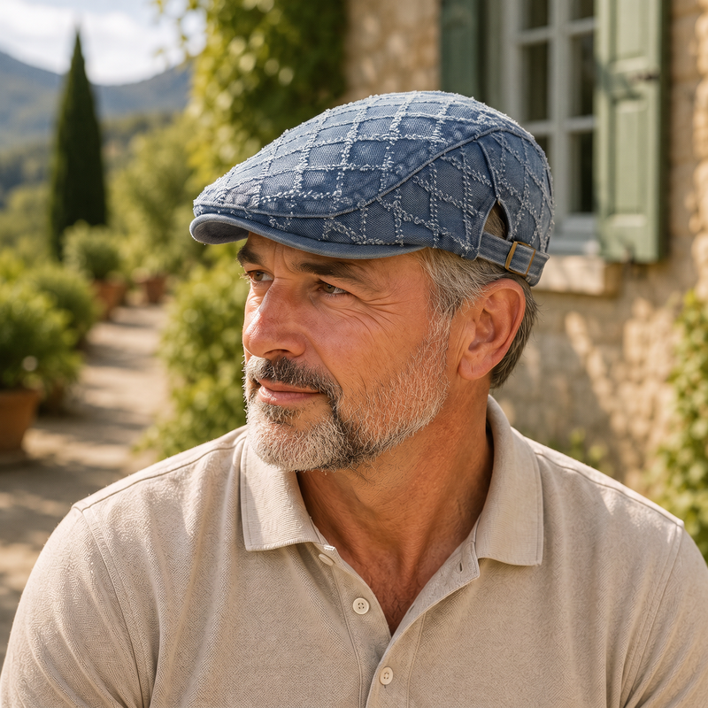 Remington Denim Cap on model