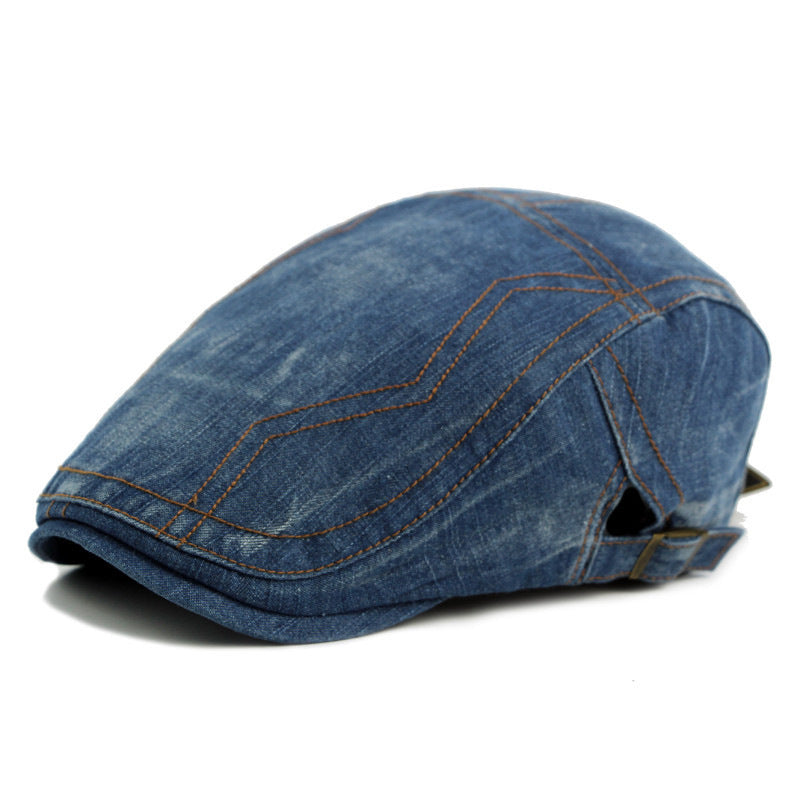 The Harland – Flat Cap (Denim Rivet)