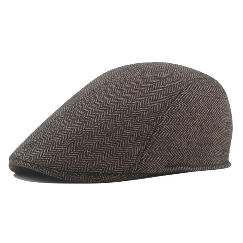 Ashbourne Herringbone Flat Cap