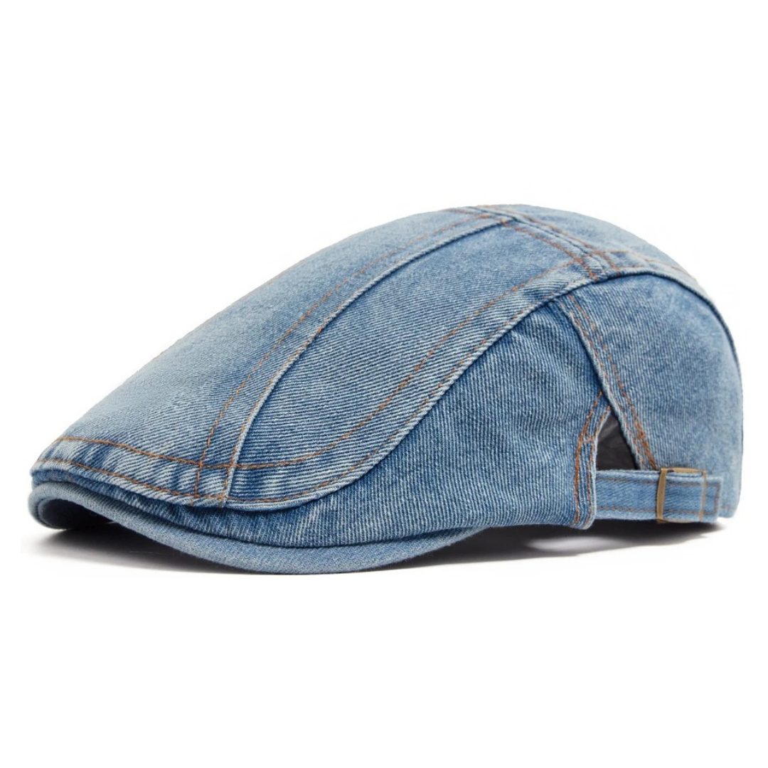 Harland Denim Flat Cap