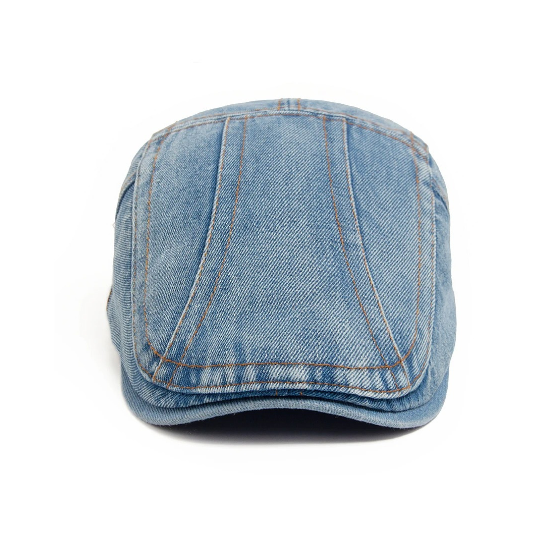 Harland Denim Flat Cap