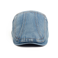 Harland Denim Flat Cap