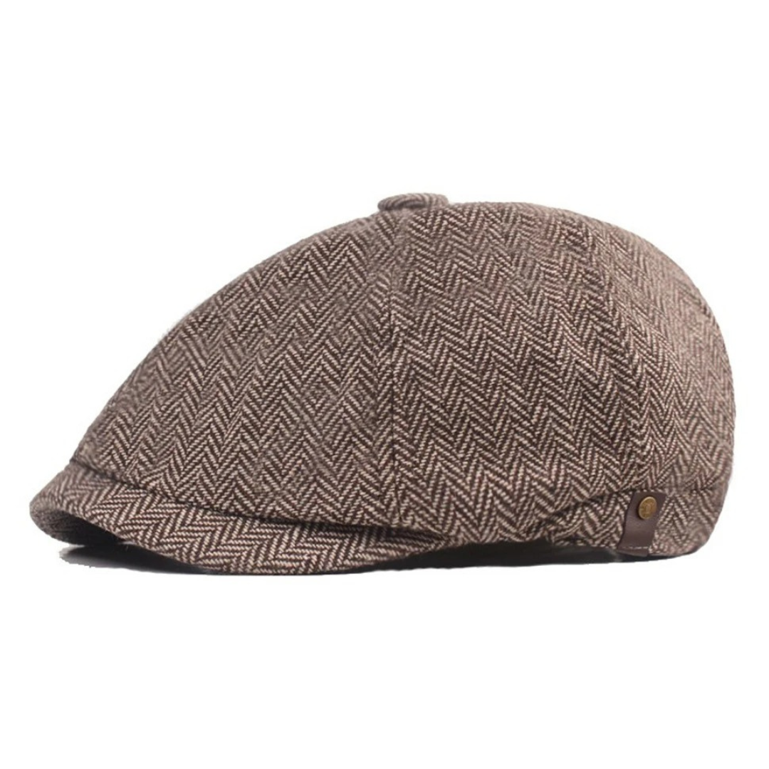 Hatter Herringbone Newsboy Cap