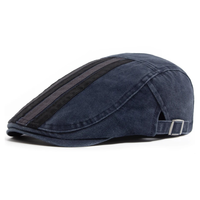 Hudson Stripe Flat Cap