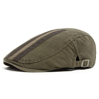 Hudson Stripe Flat Cap
