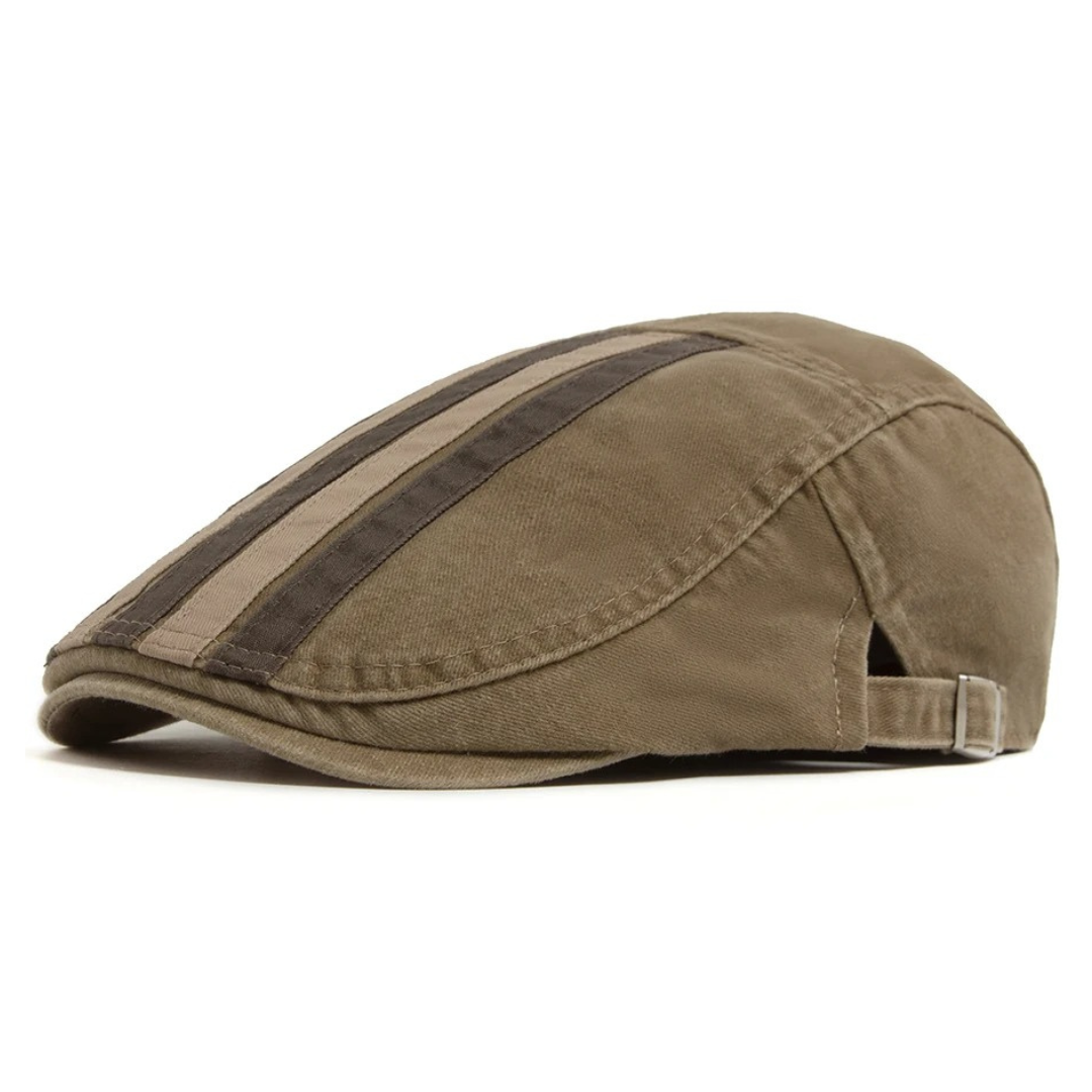 Hudson Stripe Flat Cap