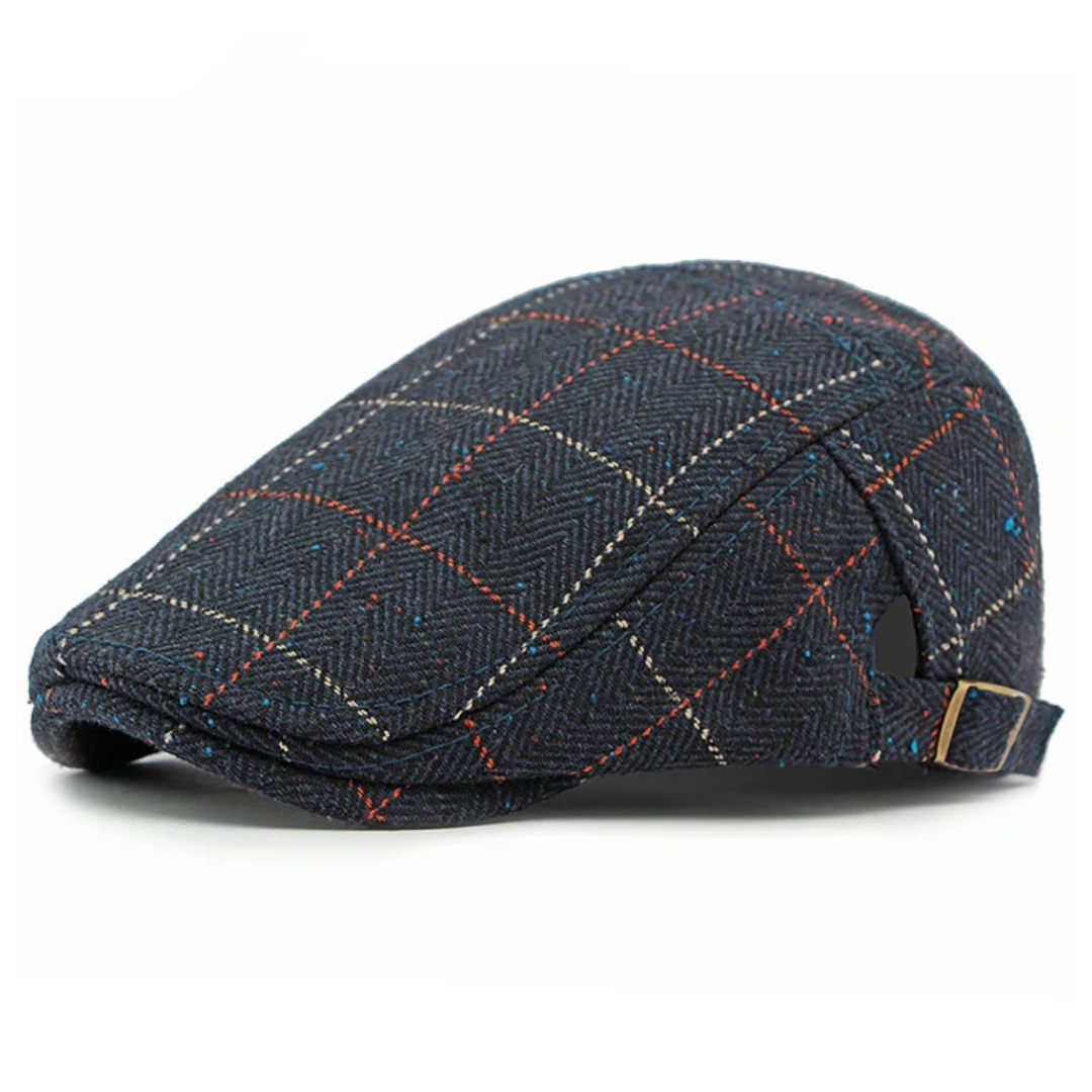 Langley Pinstripe Flat Cap