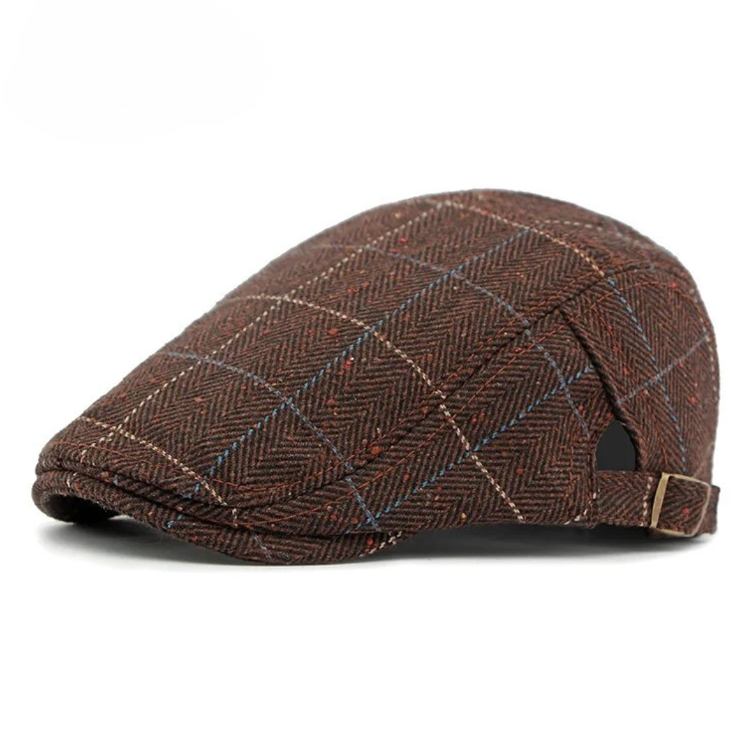 Langley Pinstripe Flat Cap