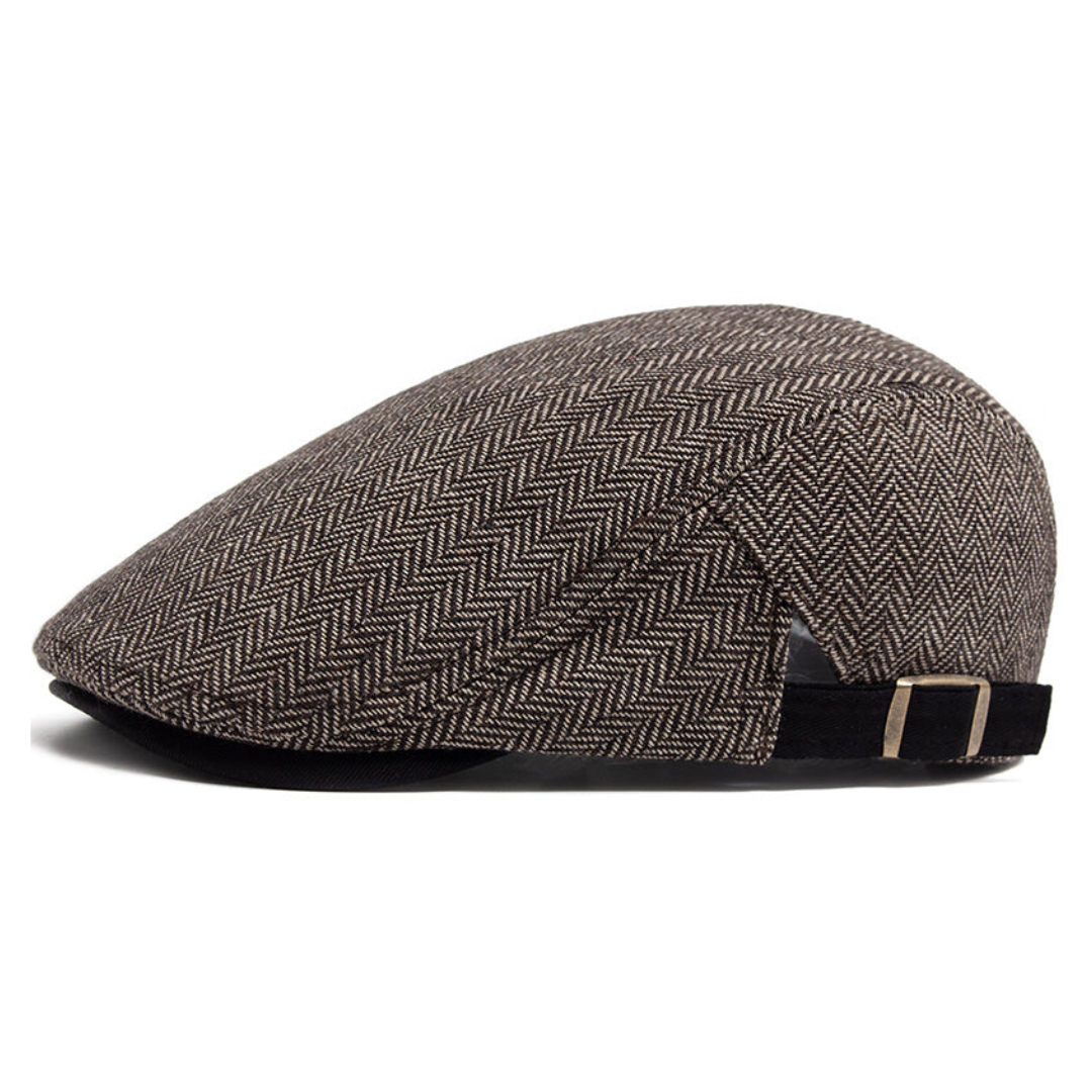Kent Herringbone Flat Cap
