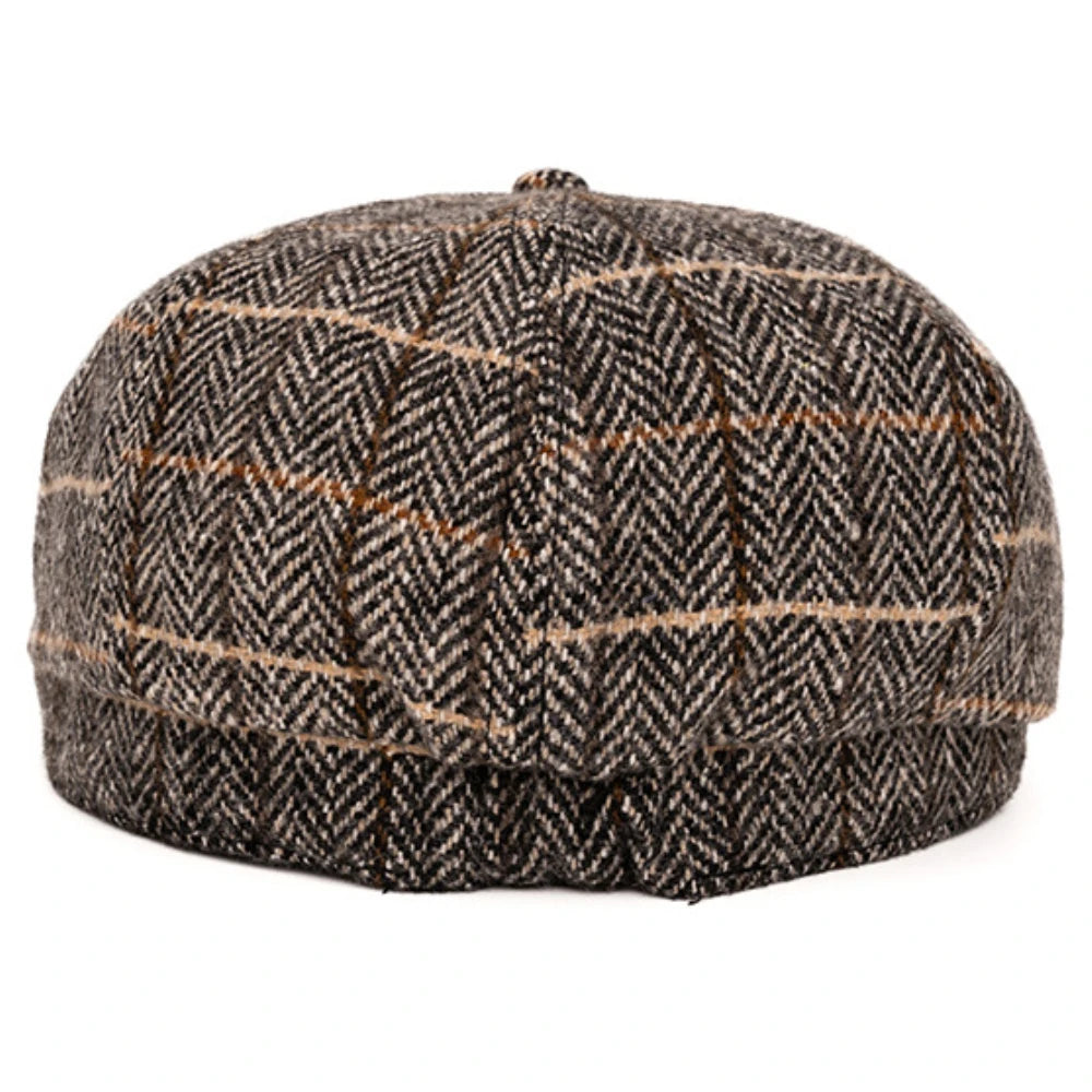 York Herringbone Newsboy Cap