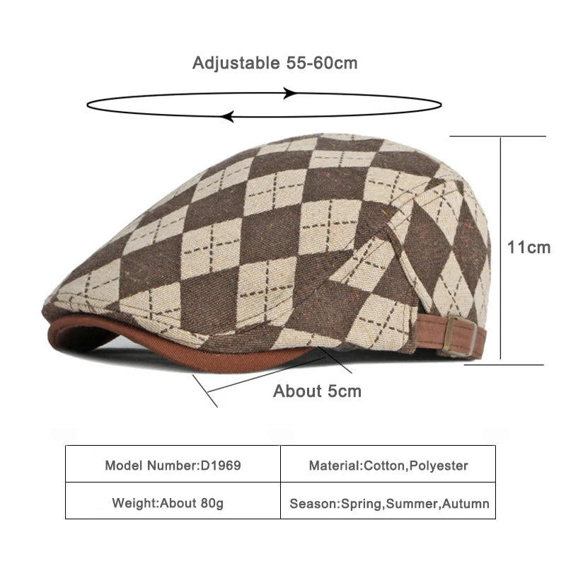 Pembroke Check Flat Cap