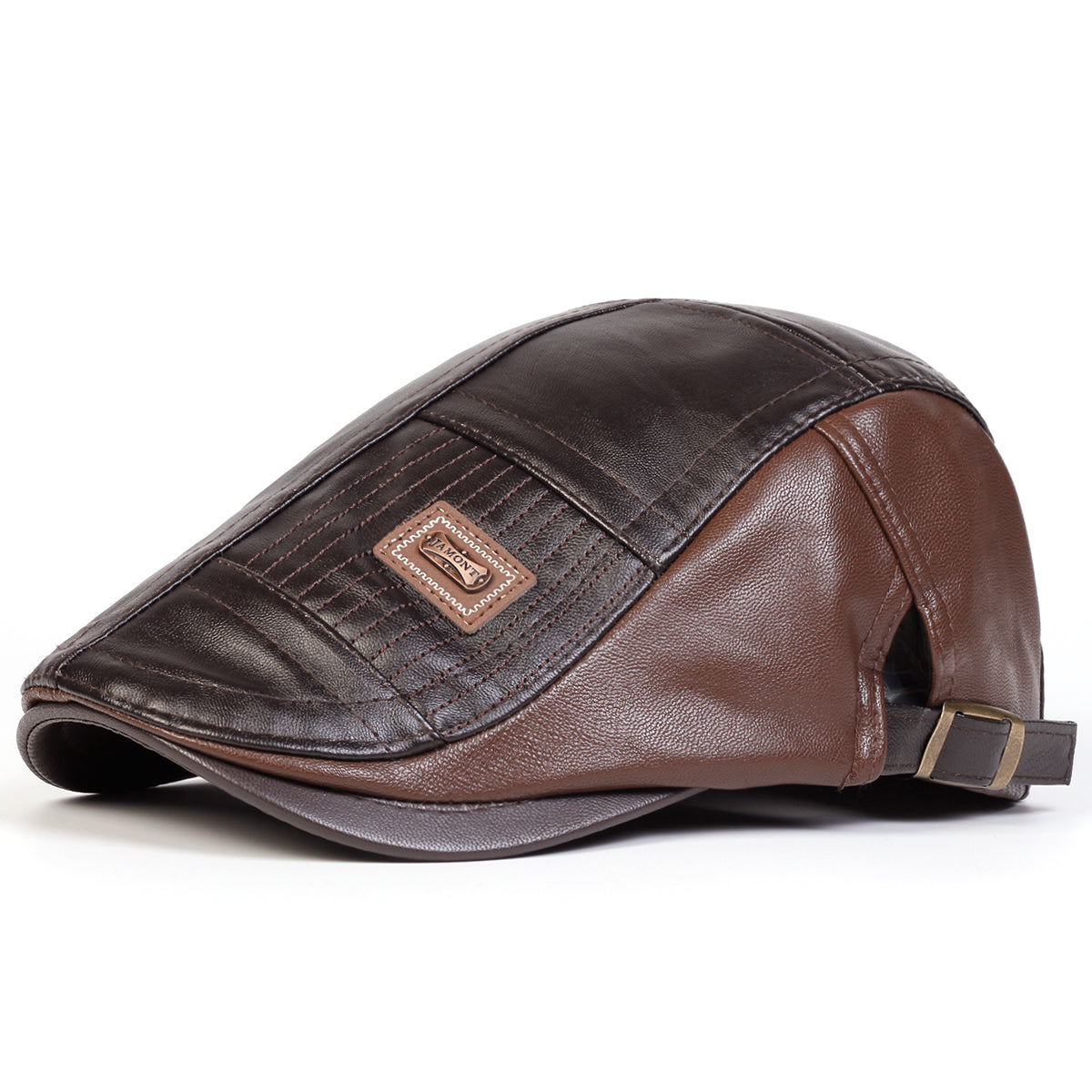 The Langford – Flat Cap (Quilted Leather)