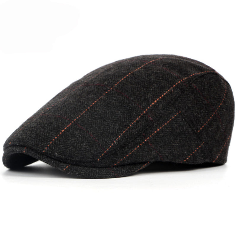 The Langley – Flat Cap (Pinstripe Herringbone)