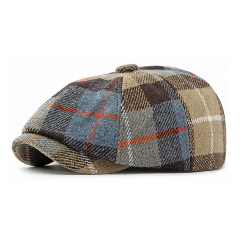 Fulton Plaid Newsboy Cap