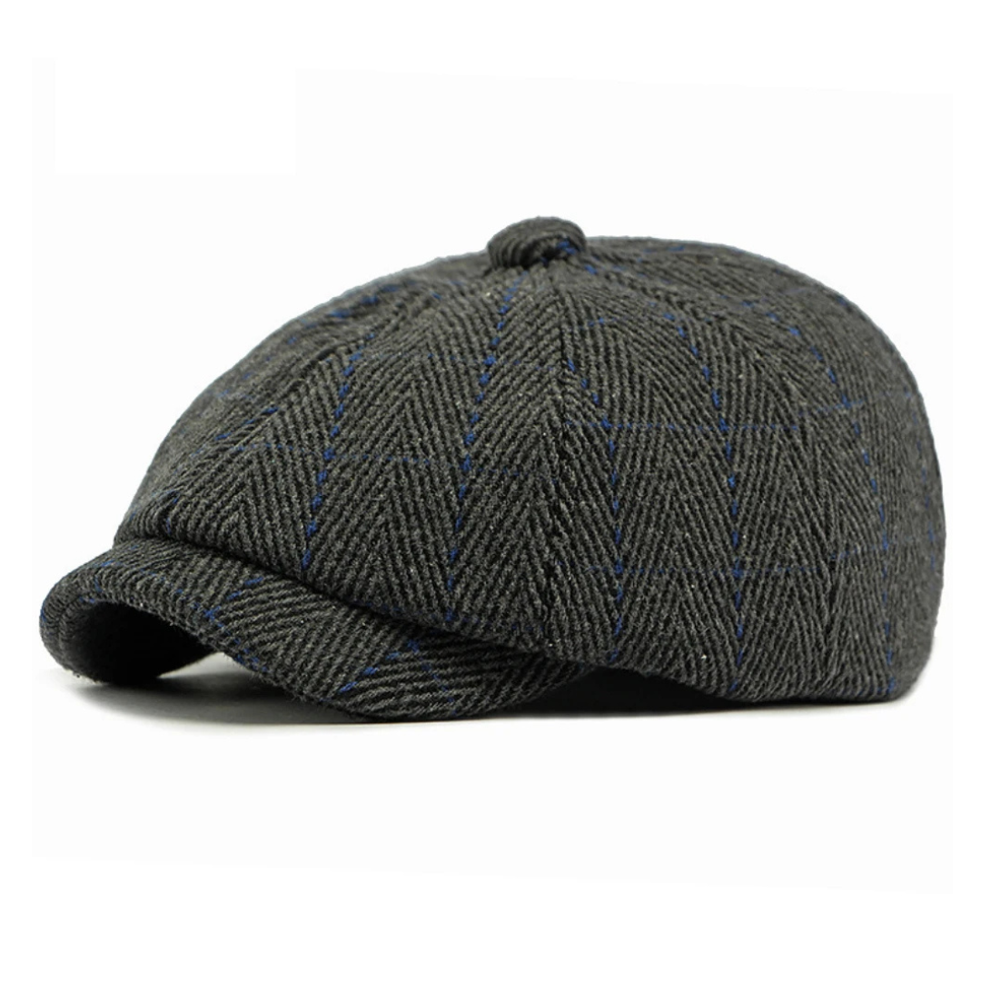 York Herringbone Newsboy Cap