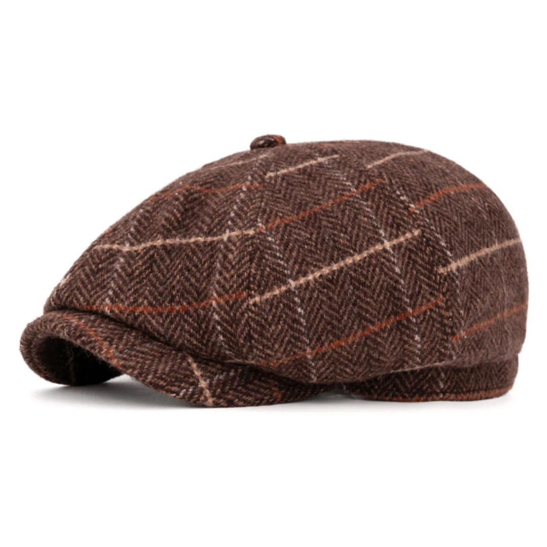 York Herringbone Newsboy Cap
