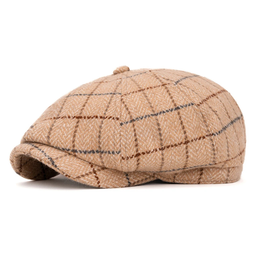 York Herringbone Newsboy Cap